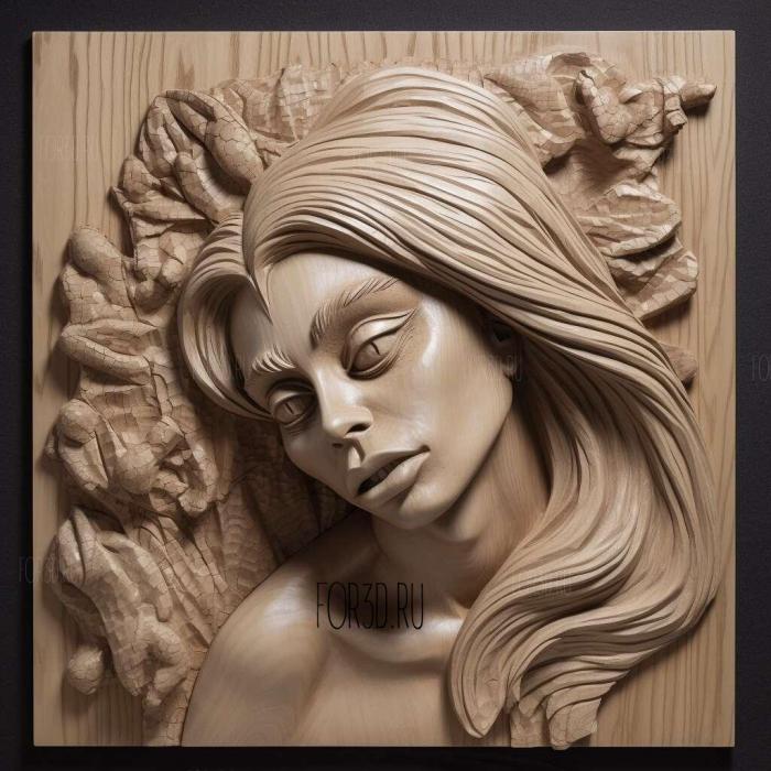 Lady Gaga 2 stl model for CNC